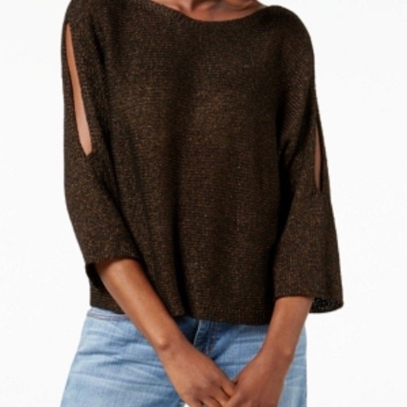 Eileen Fisher Sweaters - Eileen Fisher Bronze Knit Open Sleeve Sweater Top